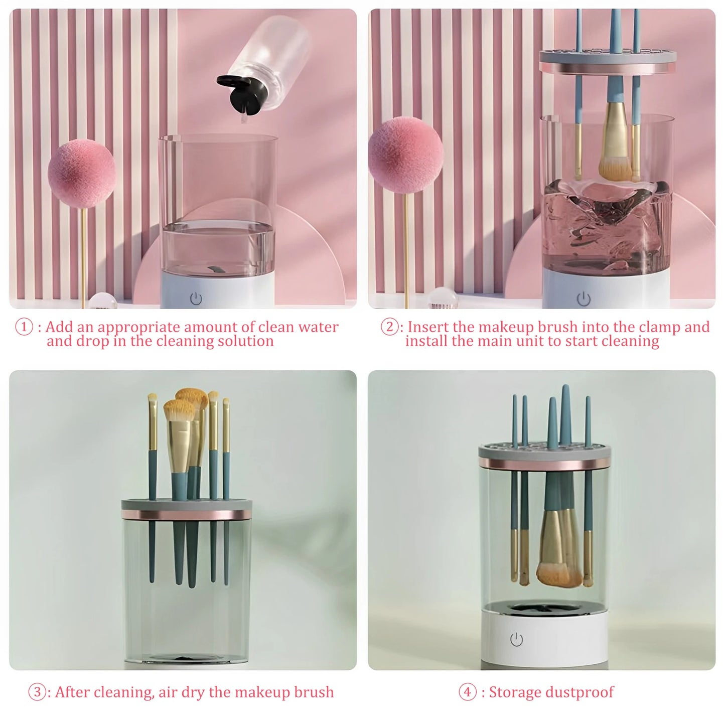 Makeup Brush Washer 🖌️ - Makeup Brush Cleaners - / OkTok Shop